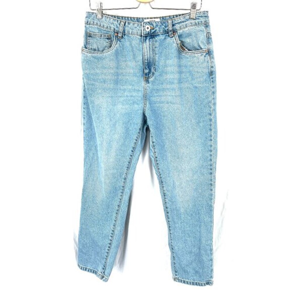 Cotton on high rise waist mom jeans ankle‎ denim tapered leg retro 90s look 12